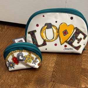NWT Brighton 2 pc cosmetic bags. Love Design Bags